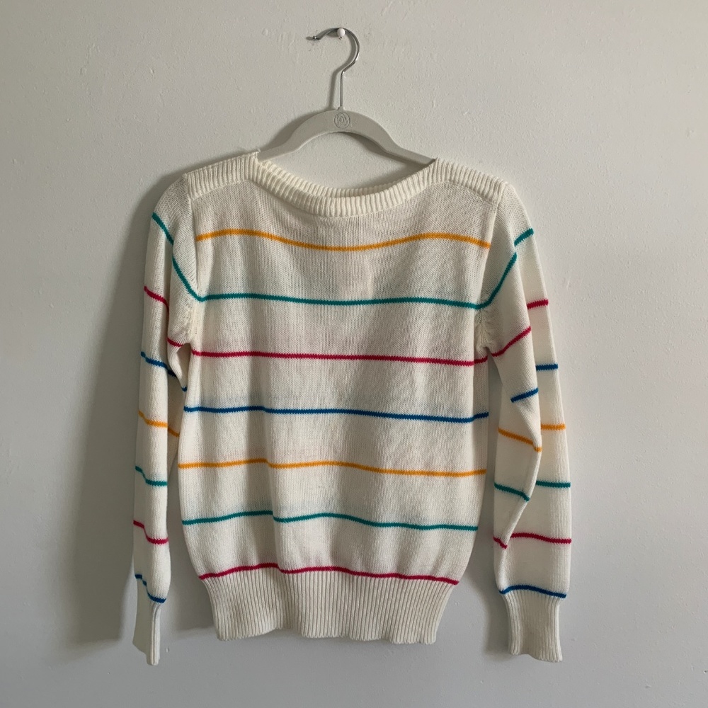 Jason Maxwell stripe primary sweat shirt